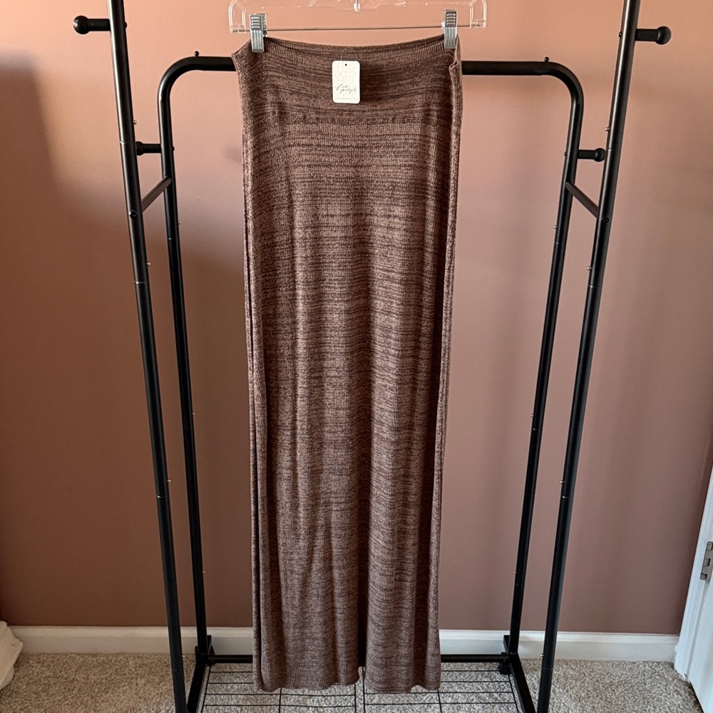 Free People Brown Maxi Skirt